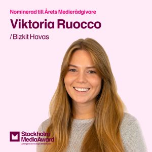 Viktoria Ruocco, nominerad till Årets Medierådgivare i StockholmMediaAward